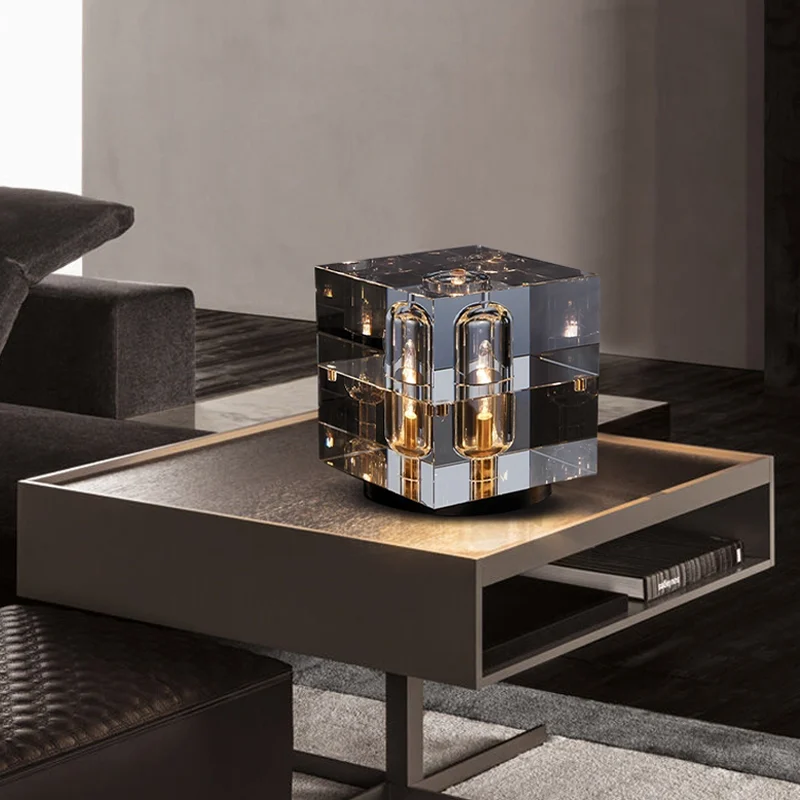 Cubelux – Elegant Nordic Crystal LED Desk Lamp