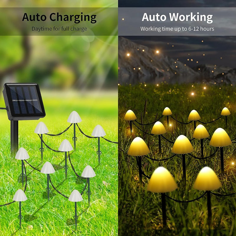 SunShroom™ - Decorative solar mushroom garden lamps