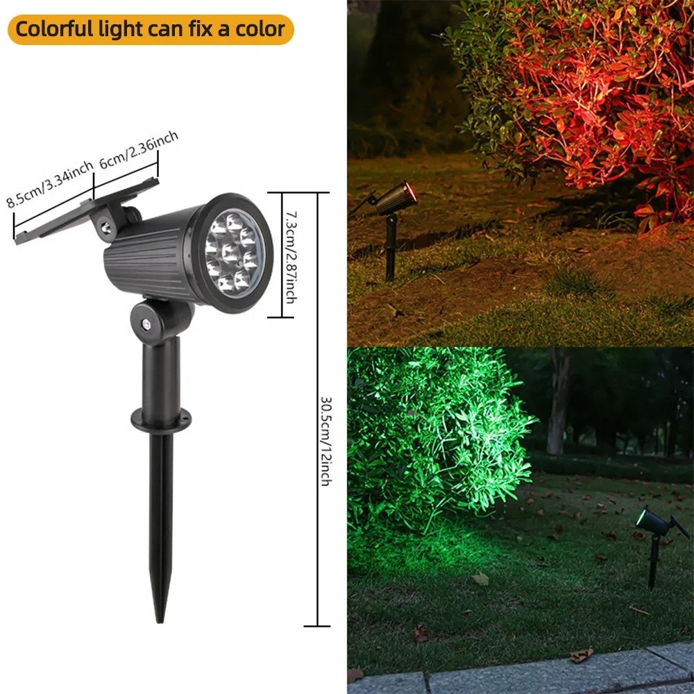 LumaRay – 9 LED Solar Spot Light RGB Outdoor