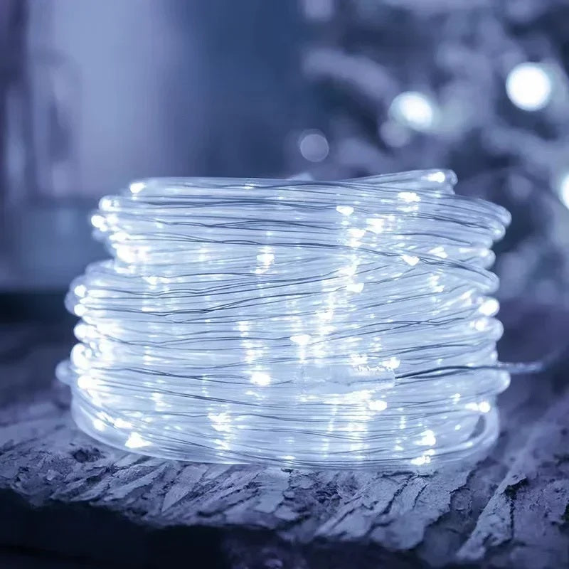 SolarTwine Rope Fairy Lights – Solar-Powered Tube Lights for Garden & Christmas Decor