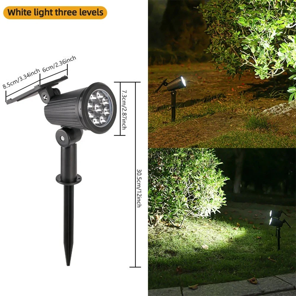 LumaRay – 9 LED Solar Spot Light RGB Outdoor