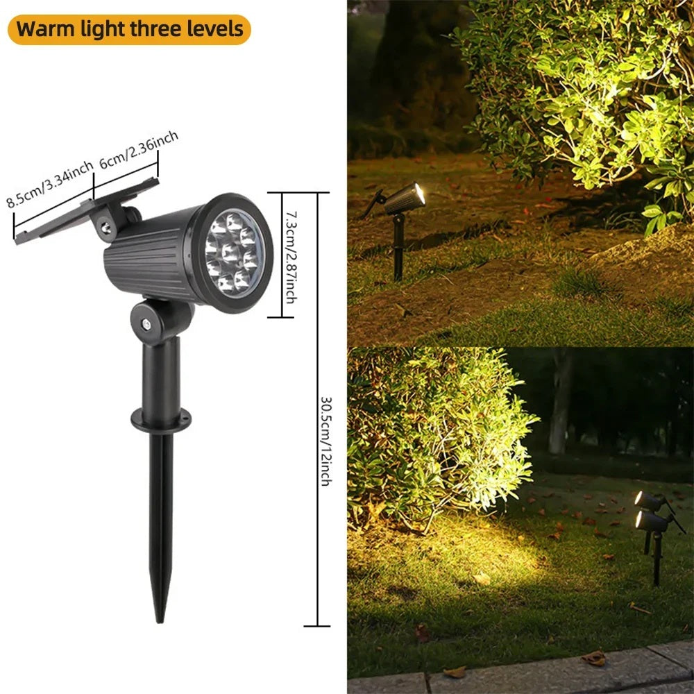 LumaRay – 9 LED Solar Spot Light RGB Outdoor