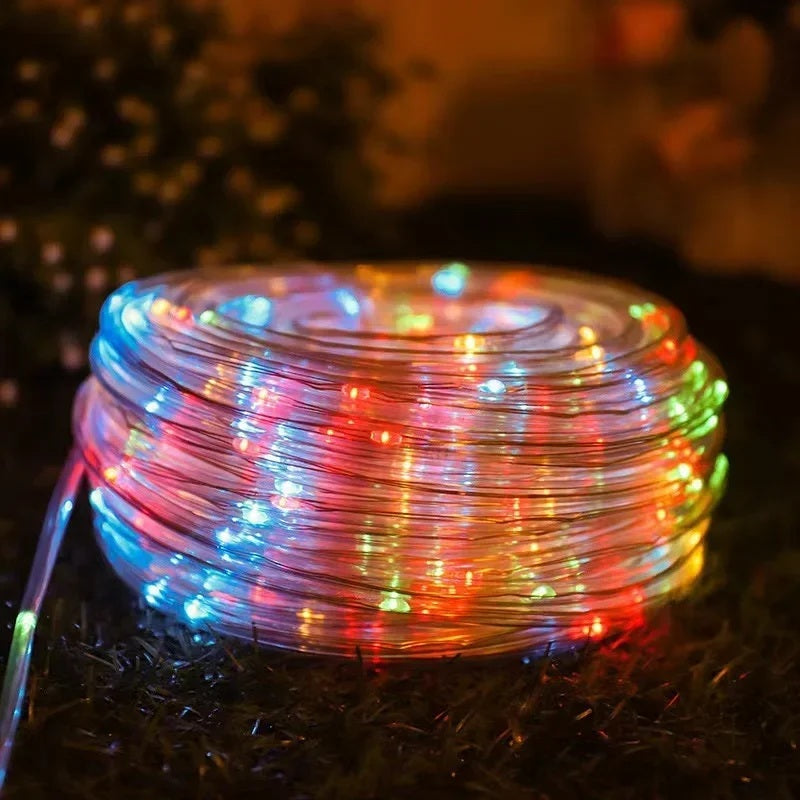 SolarTwine Rope Fairy Lights – Solar-Powered Tube Lights for Garden & Christmas Decor
