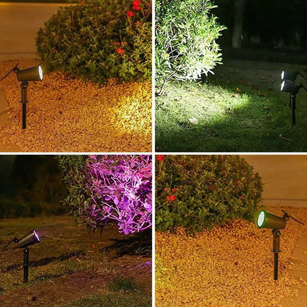 LumaRay – 9 LED Solar Spot Light RGB Outdoor
