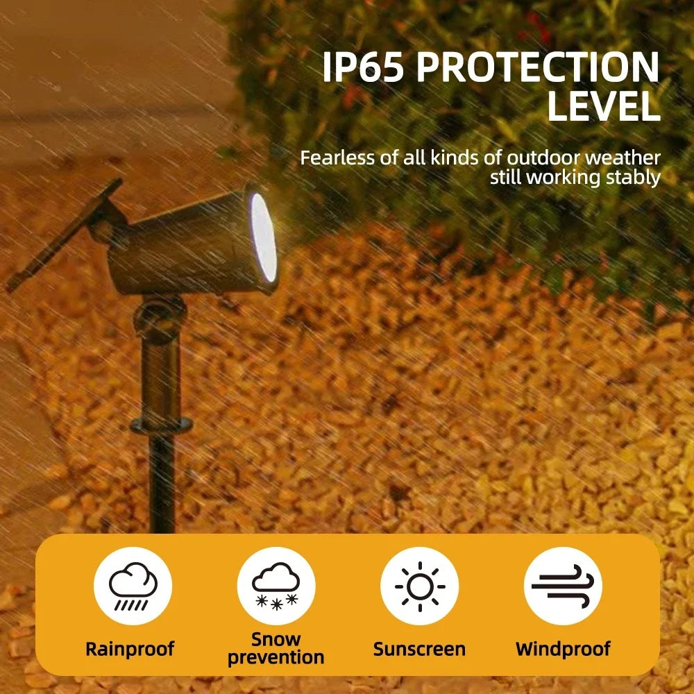 LumaRay – 9 LED Solar Spot Light RGB Outdoor