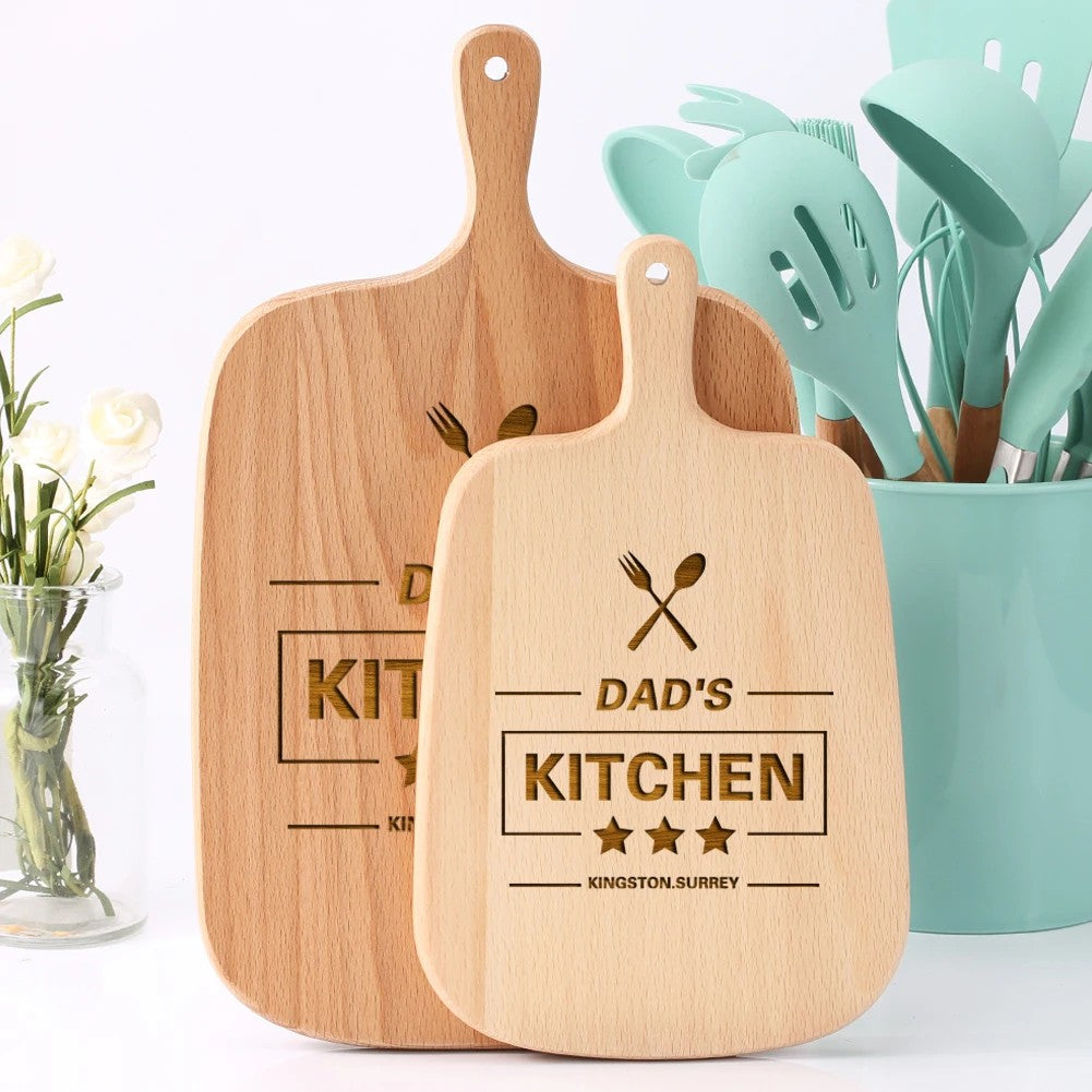 Dad’s Custom Kitchen Cutting Board – Engraved Gift for Fathers