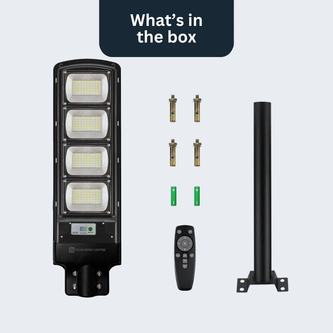 IlluminateSolarMega™ - 3 Lights + 1 Free 450W/6500 Lumens Ultra-Bright Solar Street Lights