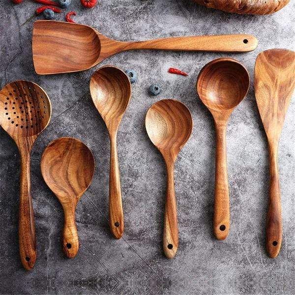 Forestra - Handmade Teak Wood Cooking Utensils Set