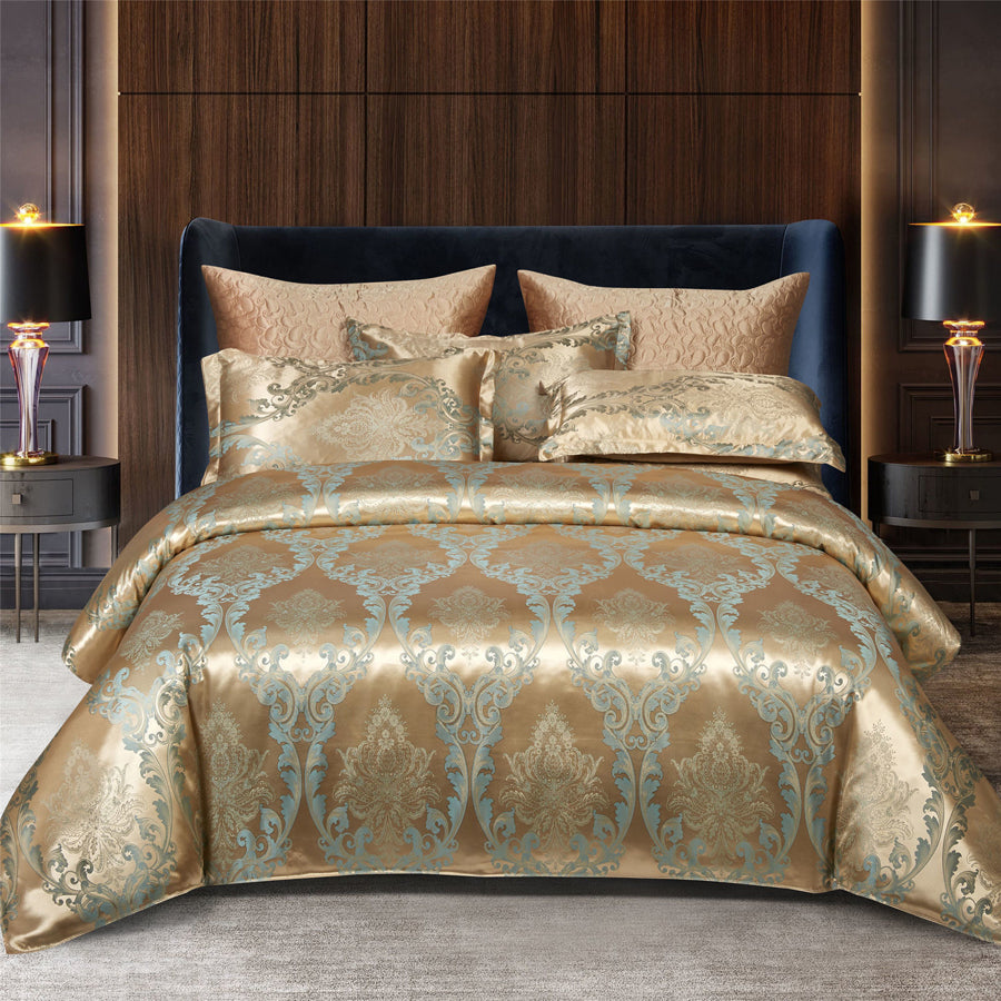 Valora - Luxury Satin Jacquard Duvet Cover Set