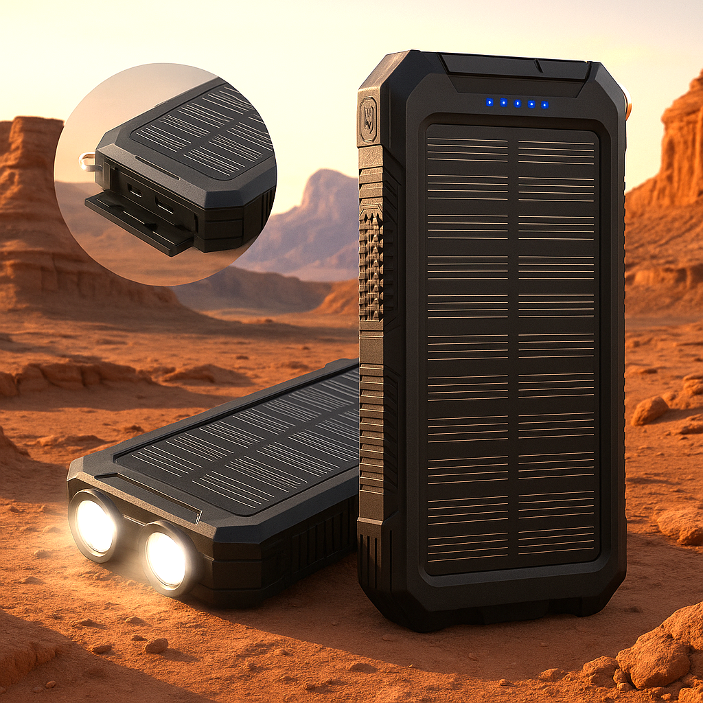 SunTrek - Waterproof Solar-Charging Power Bank