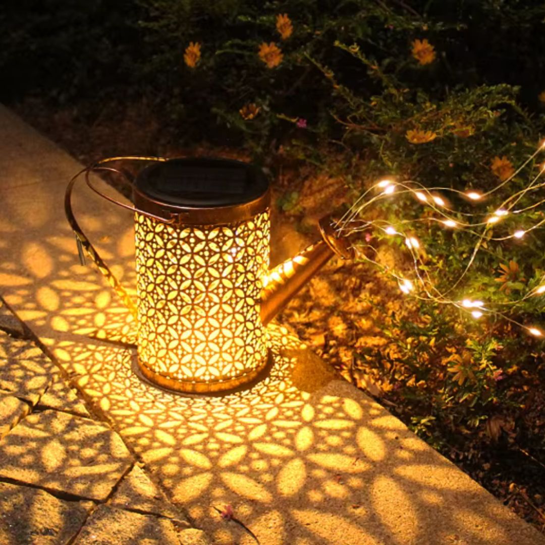 FairyPour - Decorative Solar Watering Can with Cascading Lights