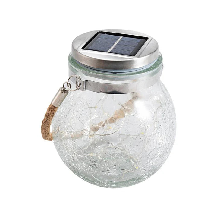 CrackGlow – Solar Crackle Glass Hanging Light for Garden & Outdoor Decor