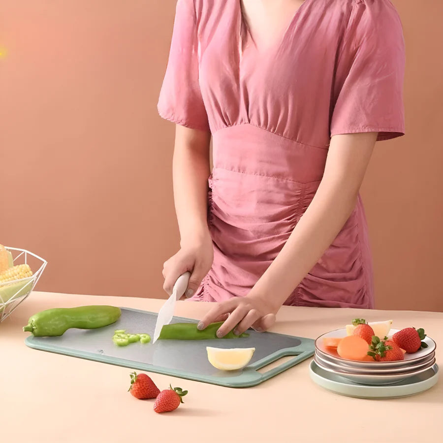 DualPrep Stainless Steel Chopping Board