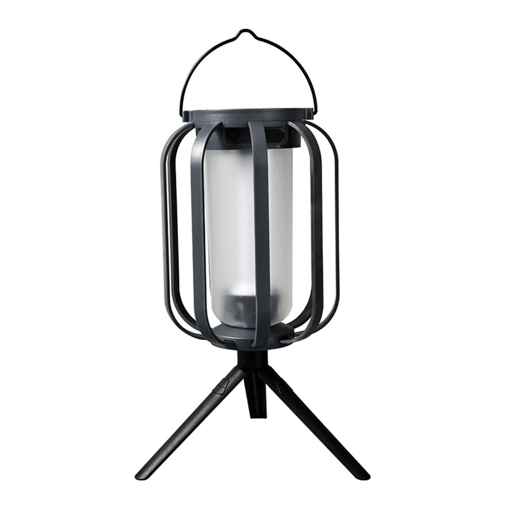 GlowWeave – Round Metal Solar Candle Lantern