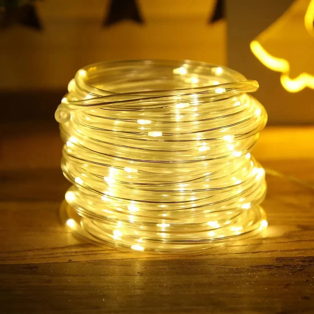 SolarTwine Rope Fairy Lights – Solar-Powered Tube Lights for Garden & Christmas Decor