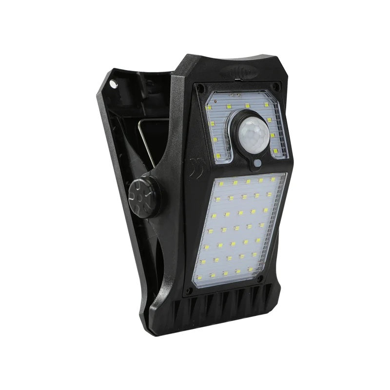 SolarClip Light – USB & Solar Powered Clip-On Lamp for Outdoor Use