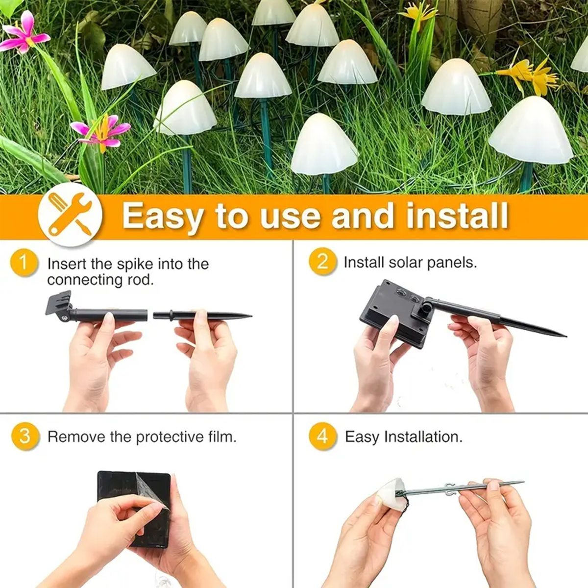 SunShroom™ - Decorative solar mushroom garden lamps