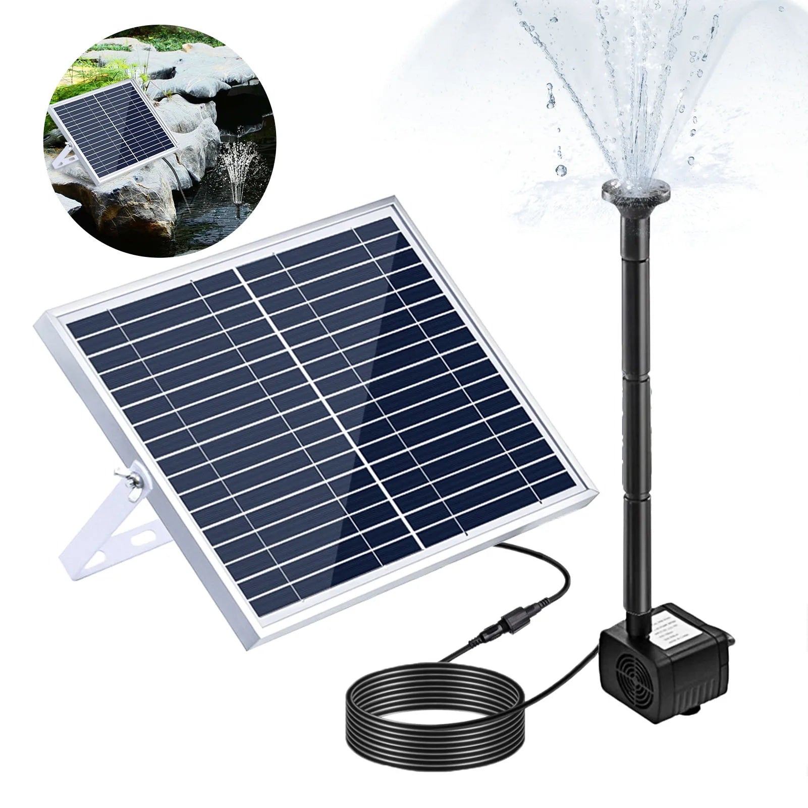 HydroSol – Solar Fountain Pump for Bird Baths & Gardens