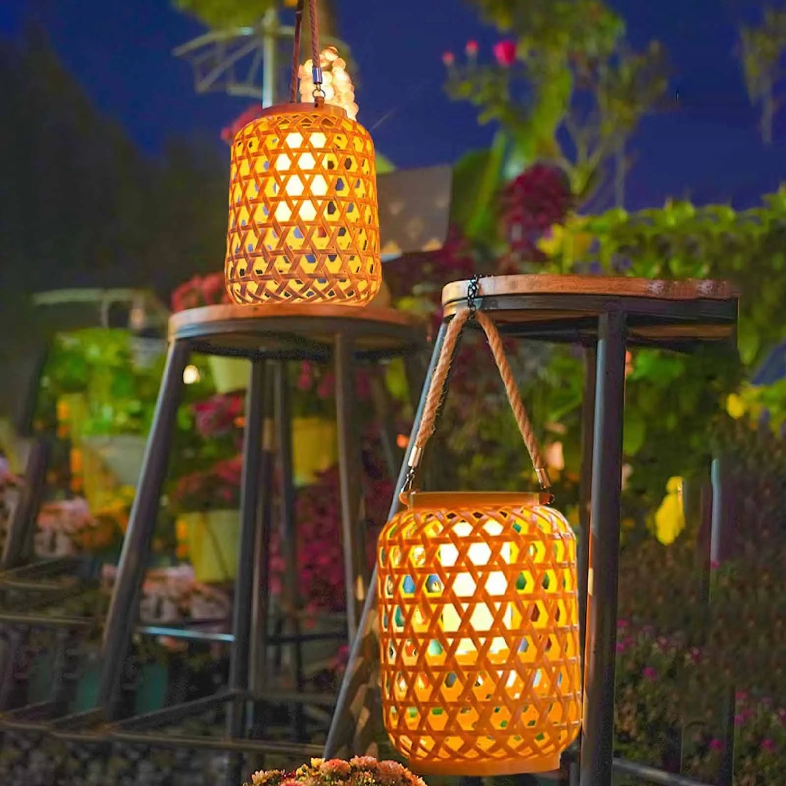 RavaLuna – Rattan Solar Lantern Light for Garden