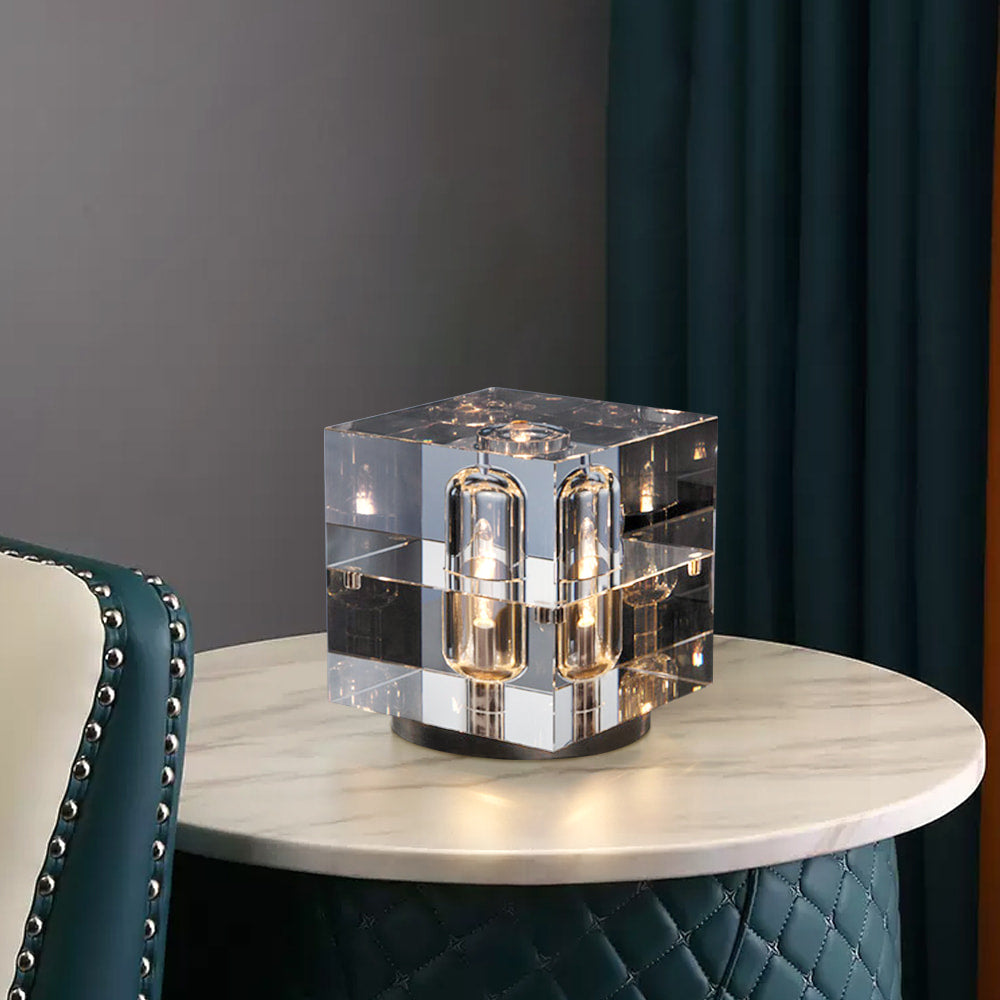 Cubelux – Elegant Nordic Crystal LED Desk Lamp