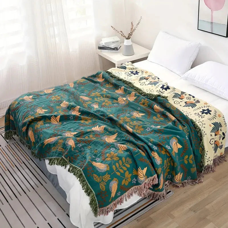 NordNest - Reversible Scandinavian Throw Blanket