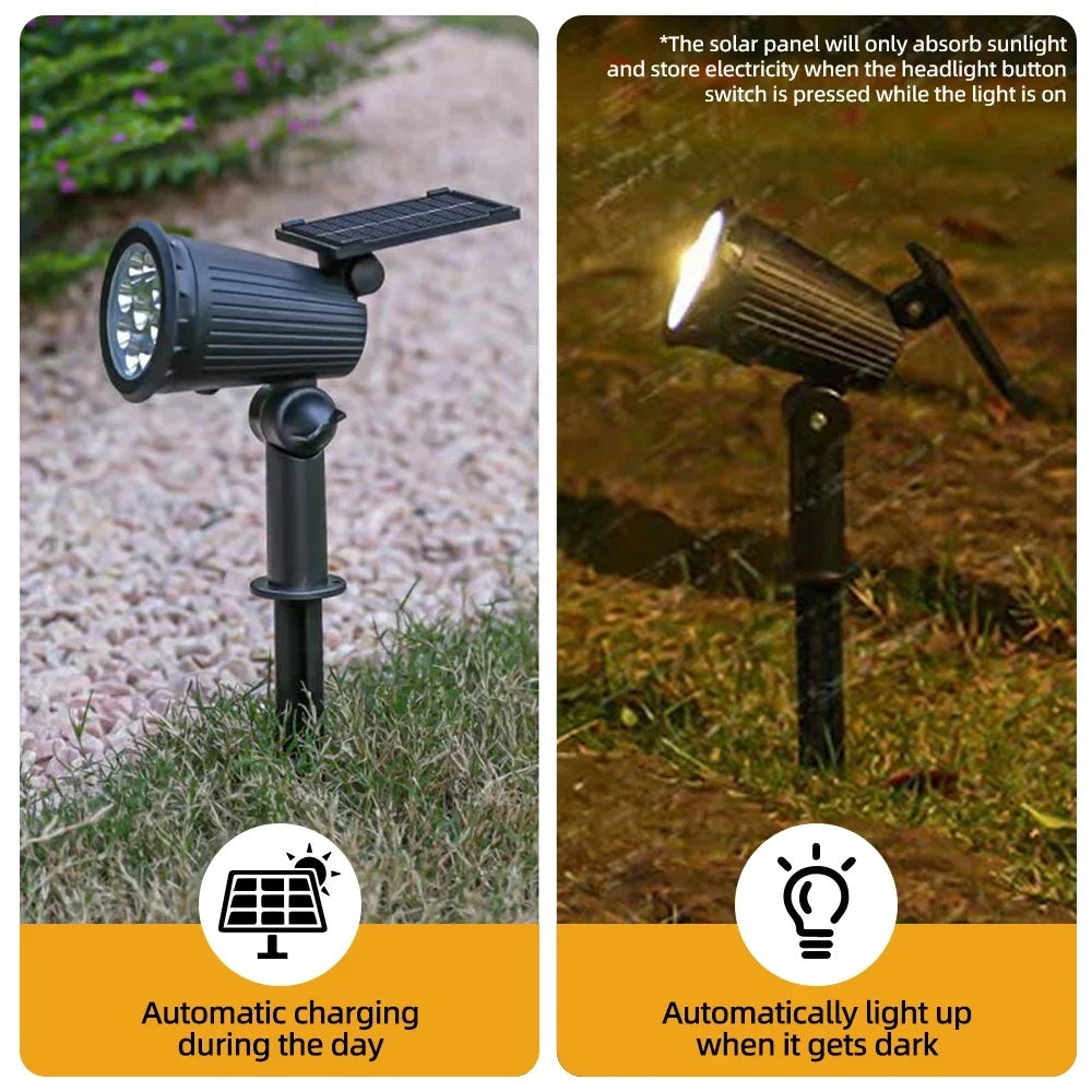 LumaRay – 9 LED Solar Spot Light RGB Outdoor