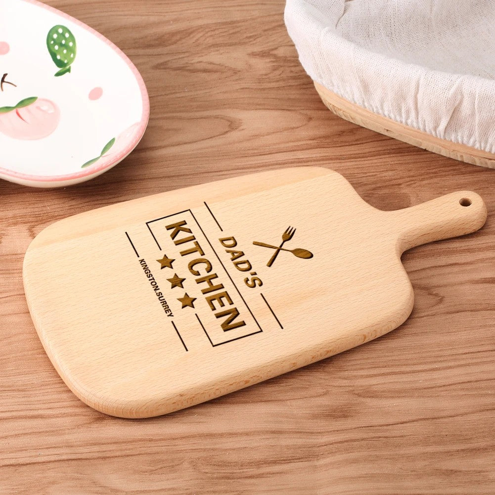 Dad’s Custom Kitchen Cutting Board – Engraved Gift for Fathers