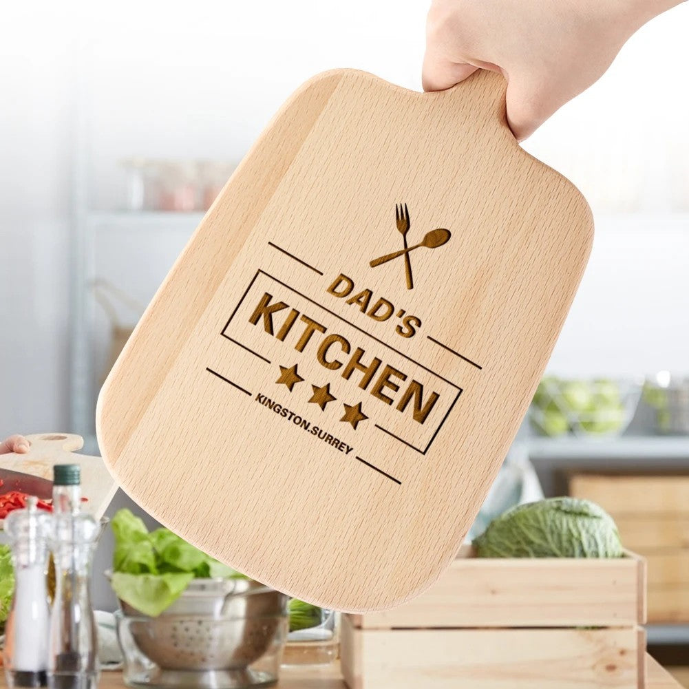 Dad’s Custom Kitchen Cutting Board – Engraved Gift for Fathers
