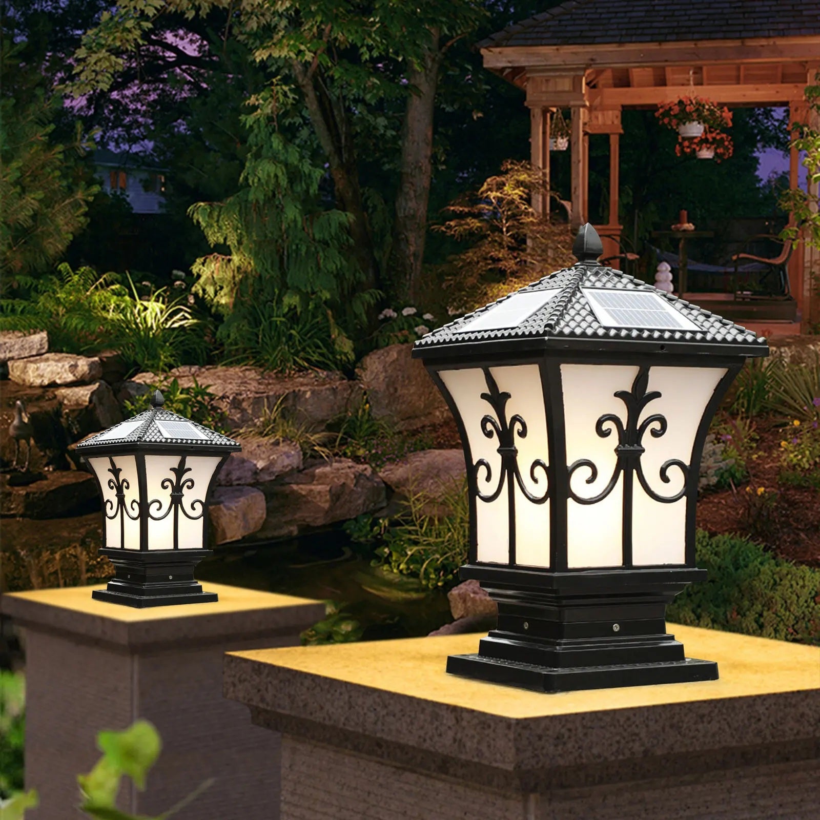 ShadowLite – Solar LED Post Light for Garden & Lawn