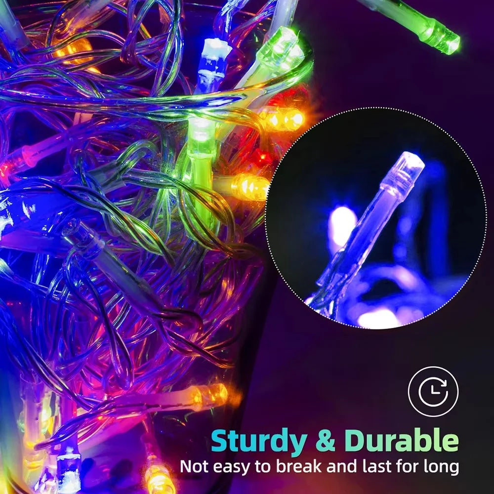 LumiCascade – Solar Curtain Lights 96 LEDs for Outdoor Decor