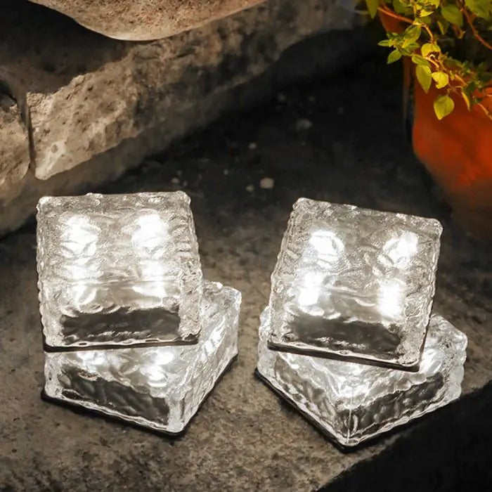 LumiBrick – Solar Glass Effect Brick Lights (Set of 4)