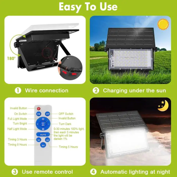 SolarBright 700 – Portable Solar Floodlight with Remote