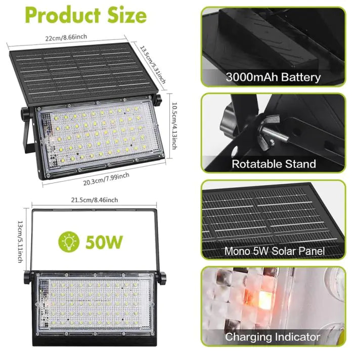 SolarBright 700 – Portable Solar Floodlight with Remote