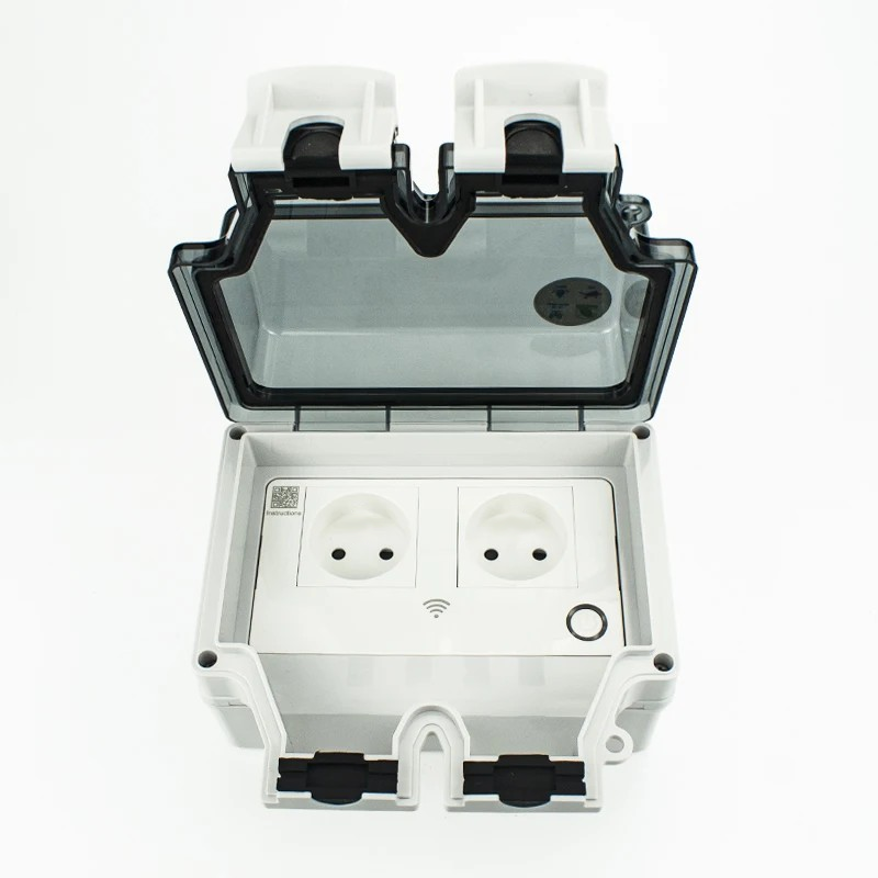 Smart WiFi Outdoor Socket with EU Plug – Waterproof & Weatherproof